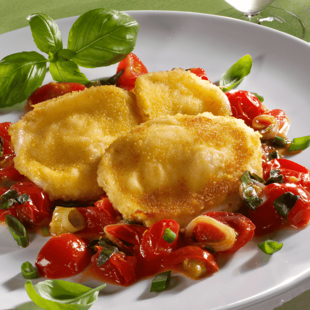 Fried mozzarella with tomato vegetables - Vegetables - Recipes - Recipes & Tips - Leimer Website
