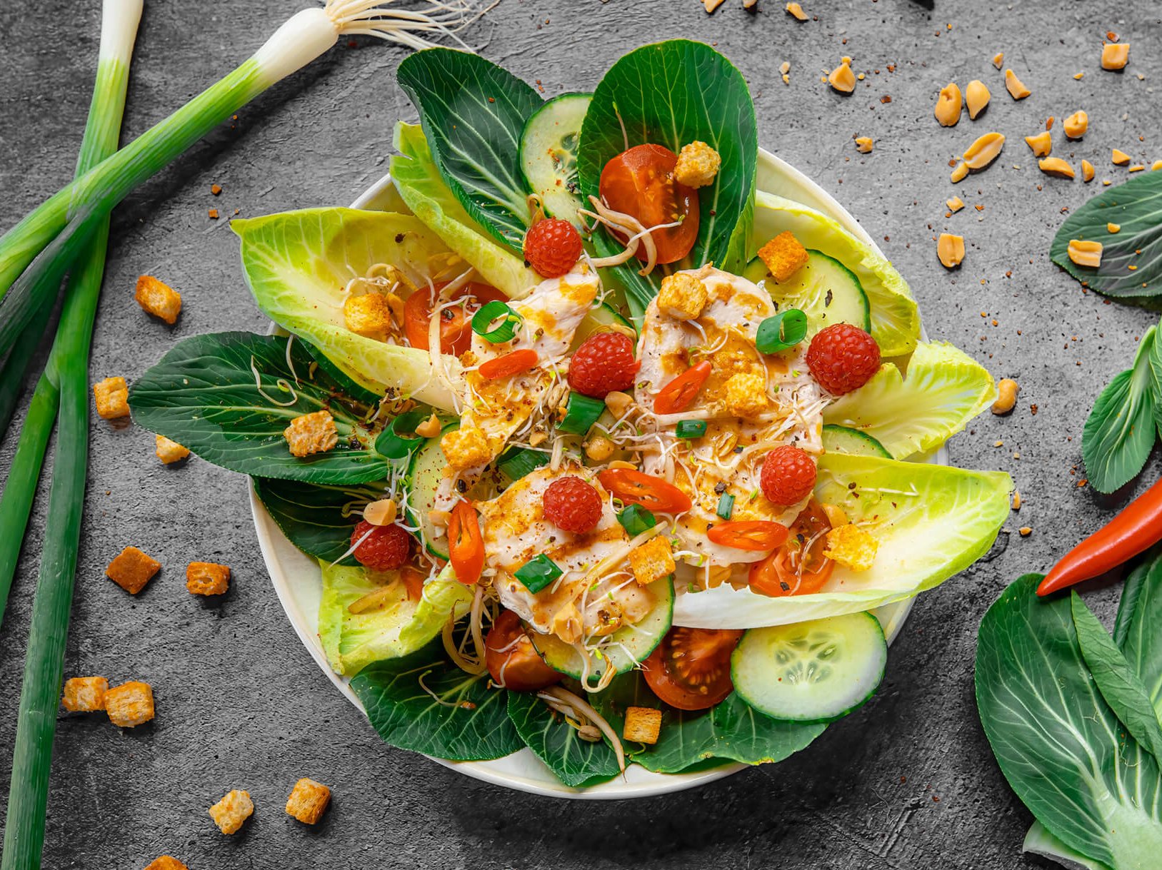 Asian salad Bavarian style