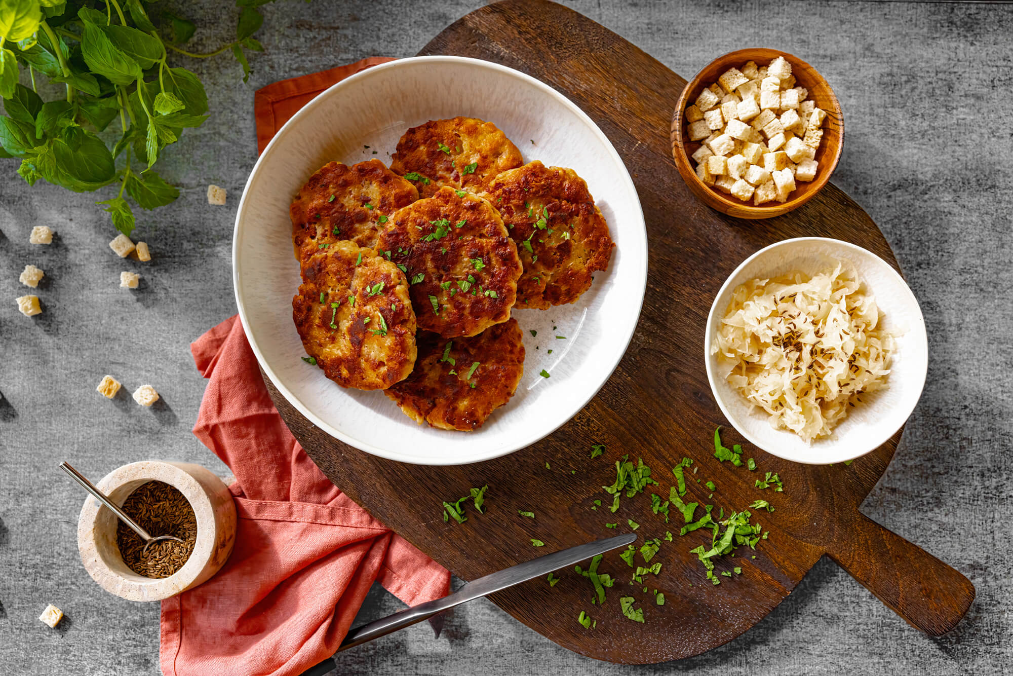 Speckknödel-Pflanzerl